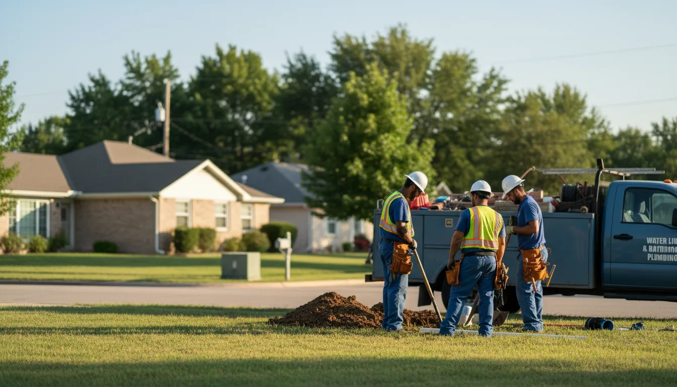 Residential water line and bathroom plumbing service in Oakville, CT
